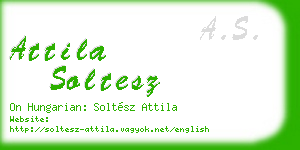 attila soltesz business card